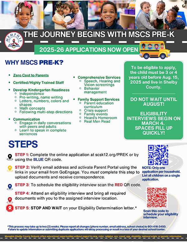 Pre-K Flyer English